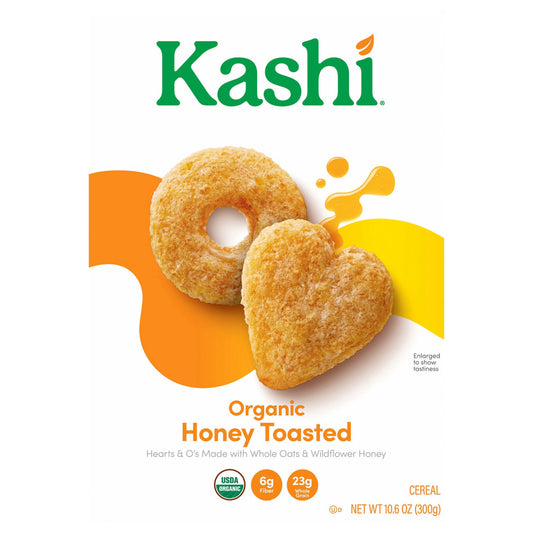Kashi Breakfast Cereal Organic Honey Toasted Oat, Family Breakfast, Box