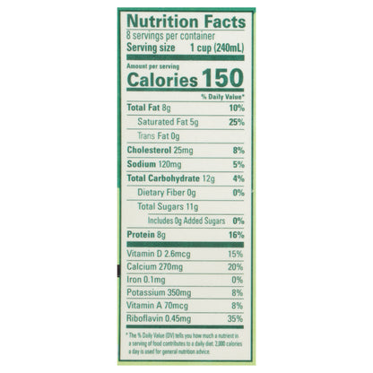 Organic Valley Lactose Free Whole Milk 0.5 gal