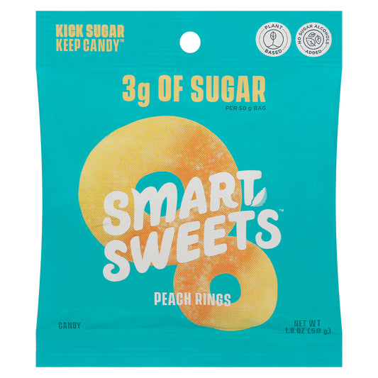 SmartSweets Peach Rings Candy 1.8 oz