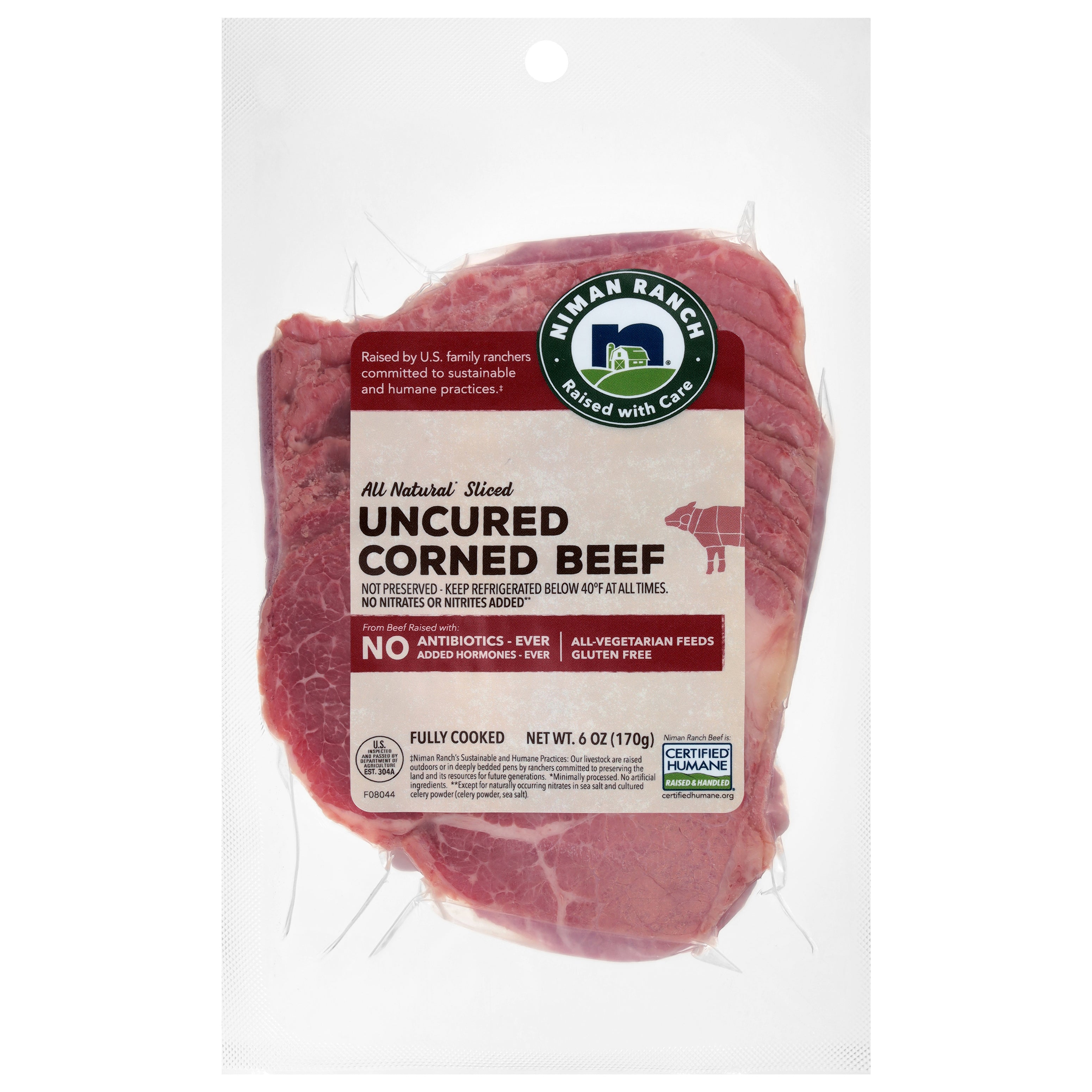Niman Ranch All Natural Sliced Uncured Corned Beef 6 oz – Hudson ...