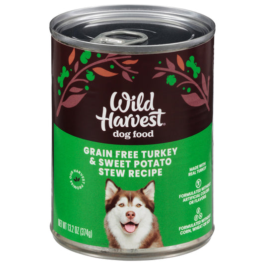 Wild Harvest Grain Free Turkey & Sweet Potato Stew Recipe Dog Food 13.2 oz