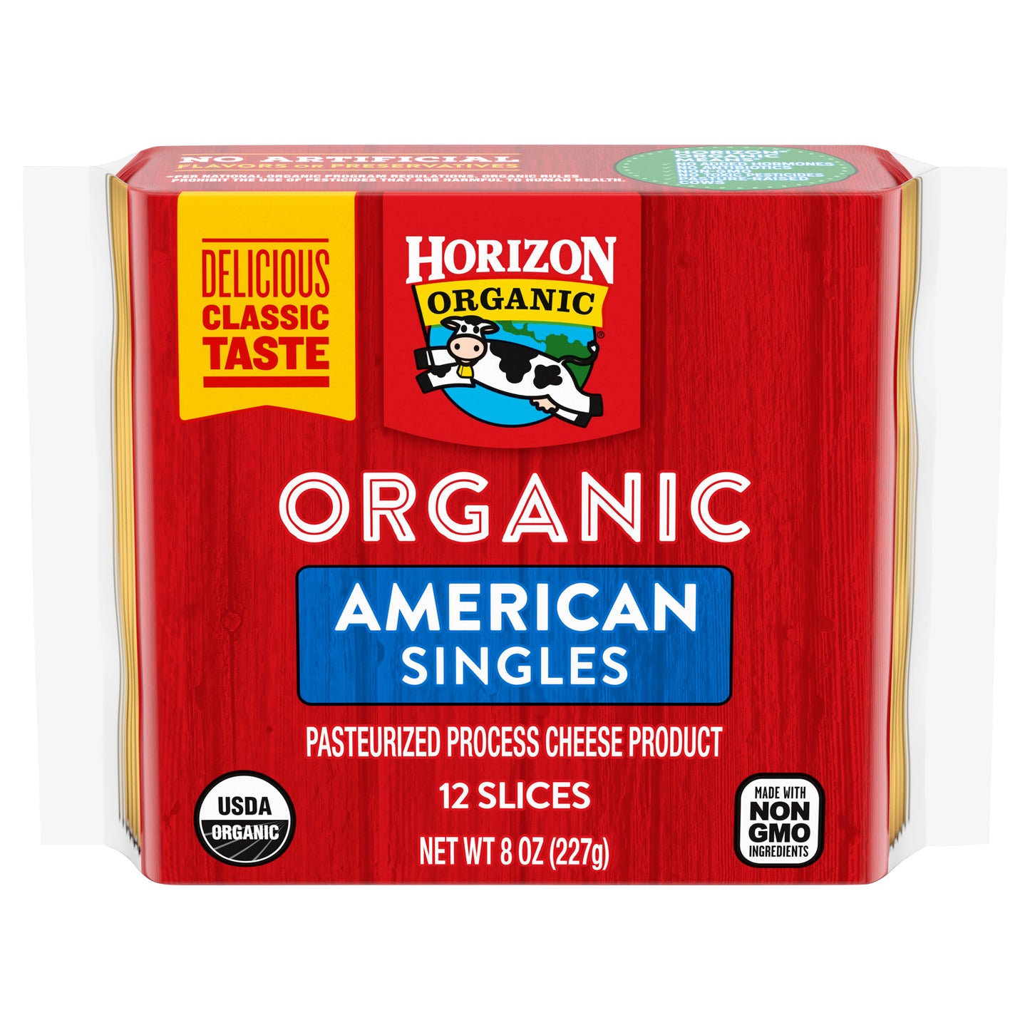Horizon Organic American Cheese Slices, 8 oz. Pack, 12 Slices