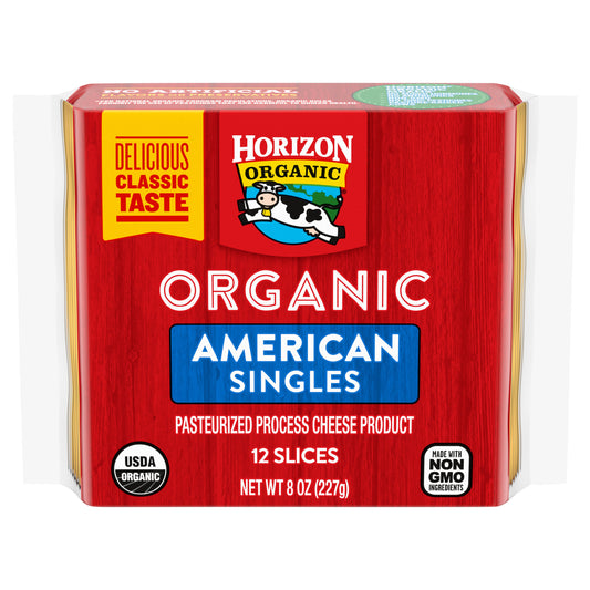 Horizon Organic American Cheese Slices, 8 oz. Pack, 12 Slices