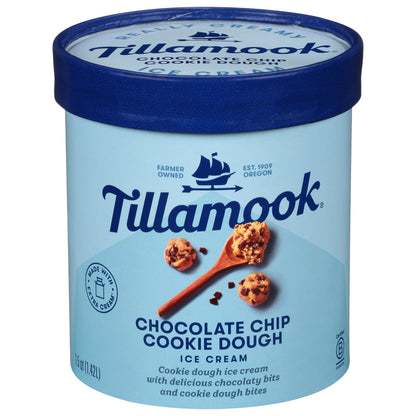 Tillamook Chocolate Chip Cookies Dough Ice Cream 1.5 qt
