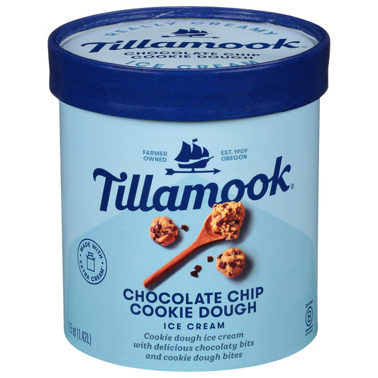 Tillamook Chocolate Chip Cookies Dough Ice Cream 1.5 qt