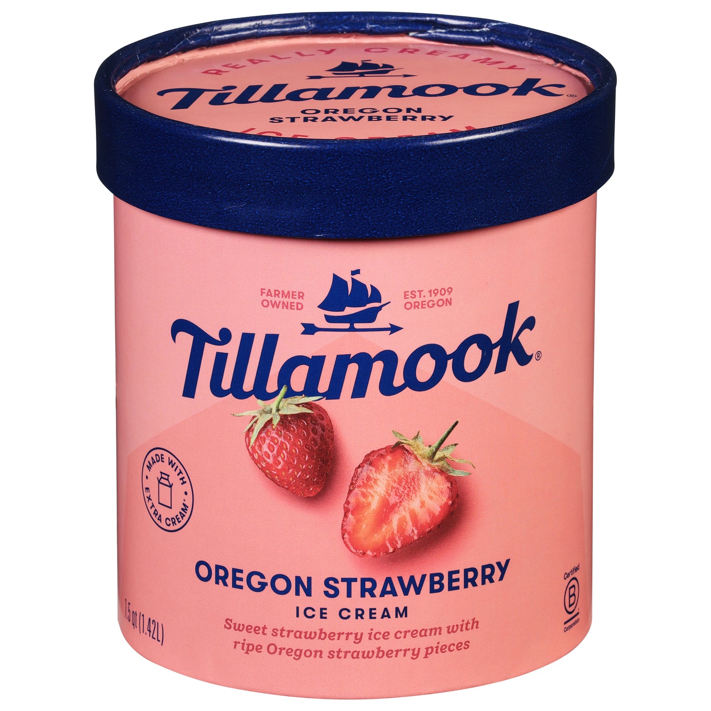 Tillamook Oregon Strawberry Ice Cream 1.5 qt