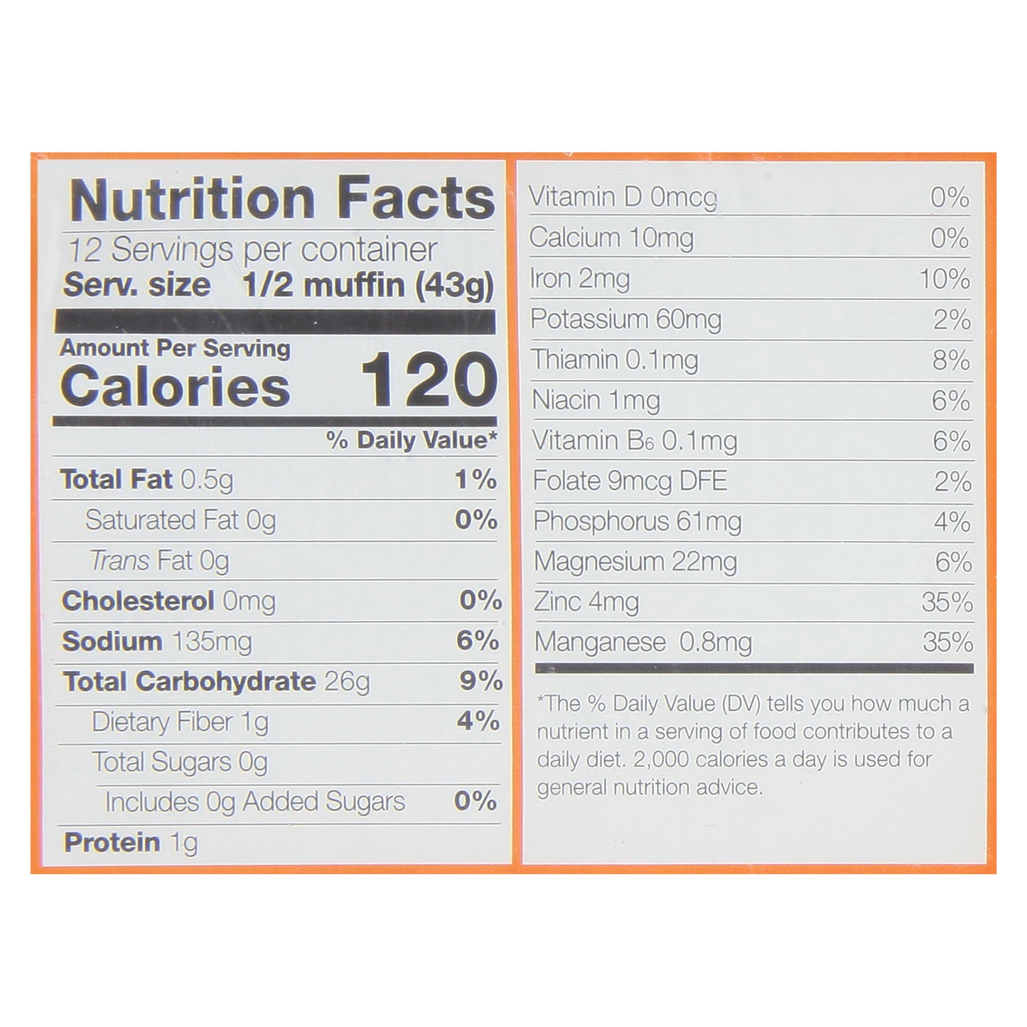 Food For Life Brown Rice Gluten Free English Muffins 6 ea