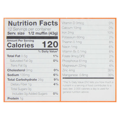 Food For Life Brown Rice Gluten Free English Muffins 6 ea