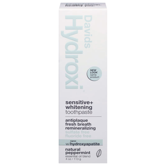 Davids Hydroxi Sensitive + Whitening Natural Peppermint Toothpaste 4 oz