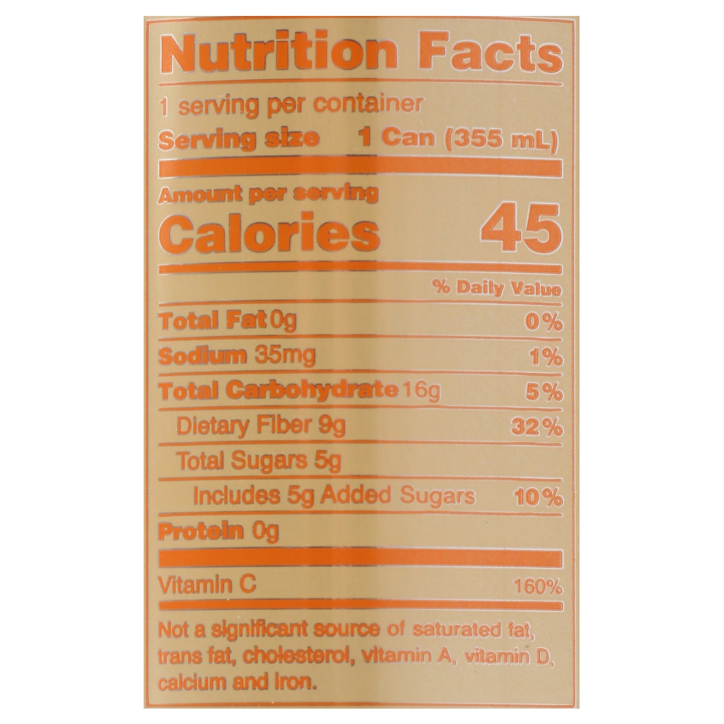 OLIPOP Orange Squeeze, A New Kind of Soda 12 fl oz