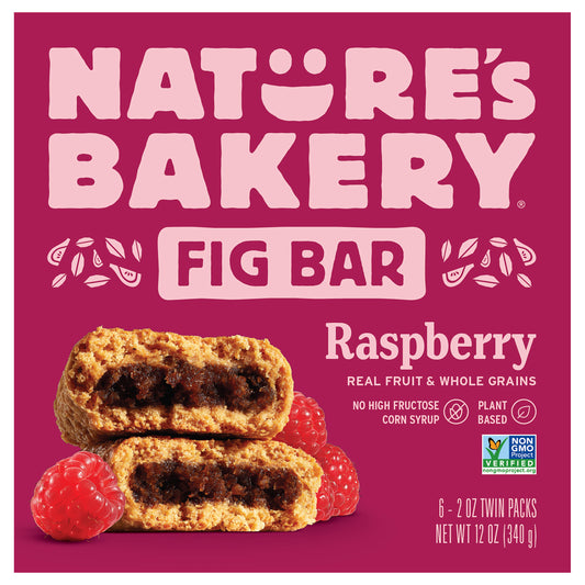 Nature's Bakery Raspberry Whole Wheat Fig Bars, Snack Bars, 6 Ct