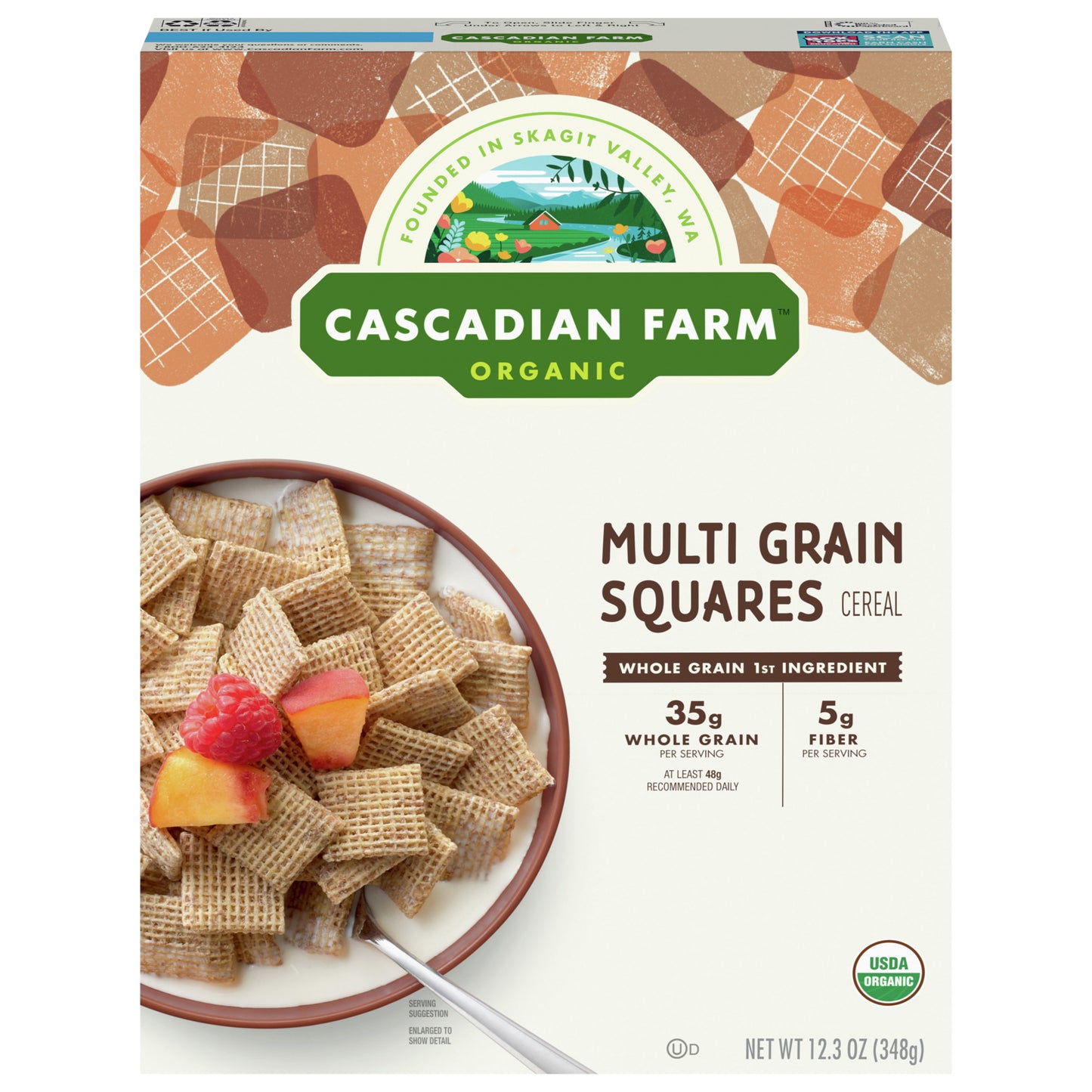 Cascadian Farm Organic Multi Grain Squares Cereal, 12.3 oz.