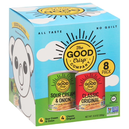 The Good Crisp Company 8 Pack Sour Cream & Onion/Classic Original Potato Crisps 8 ea