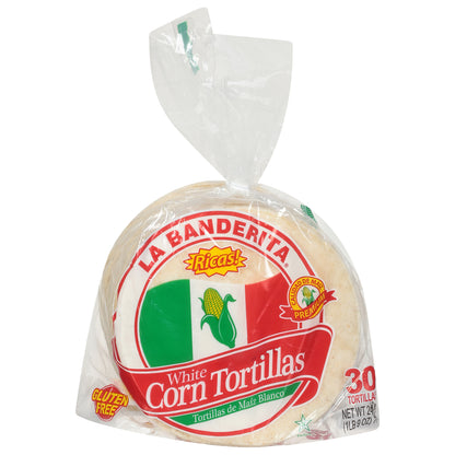 La Banderita Corn White Tortillas 30 ea