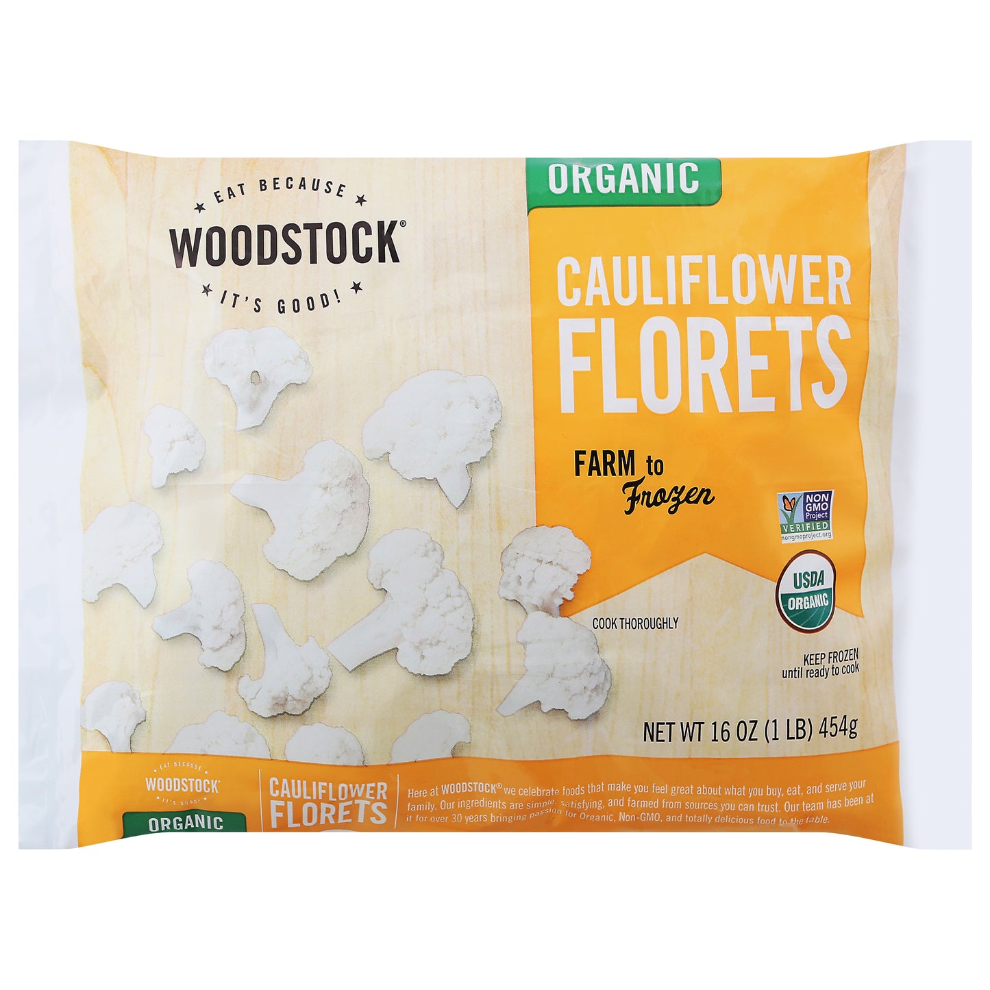 Woodstock Organic Cauliflower Florets 16 oz