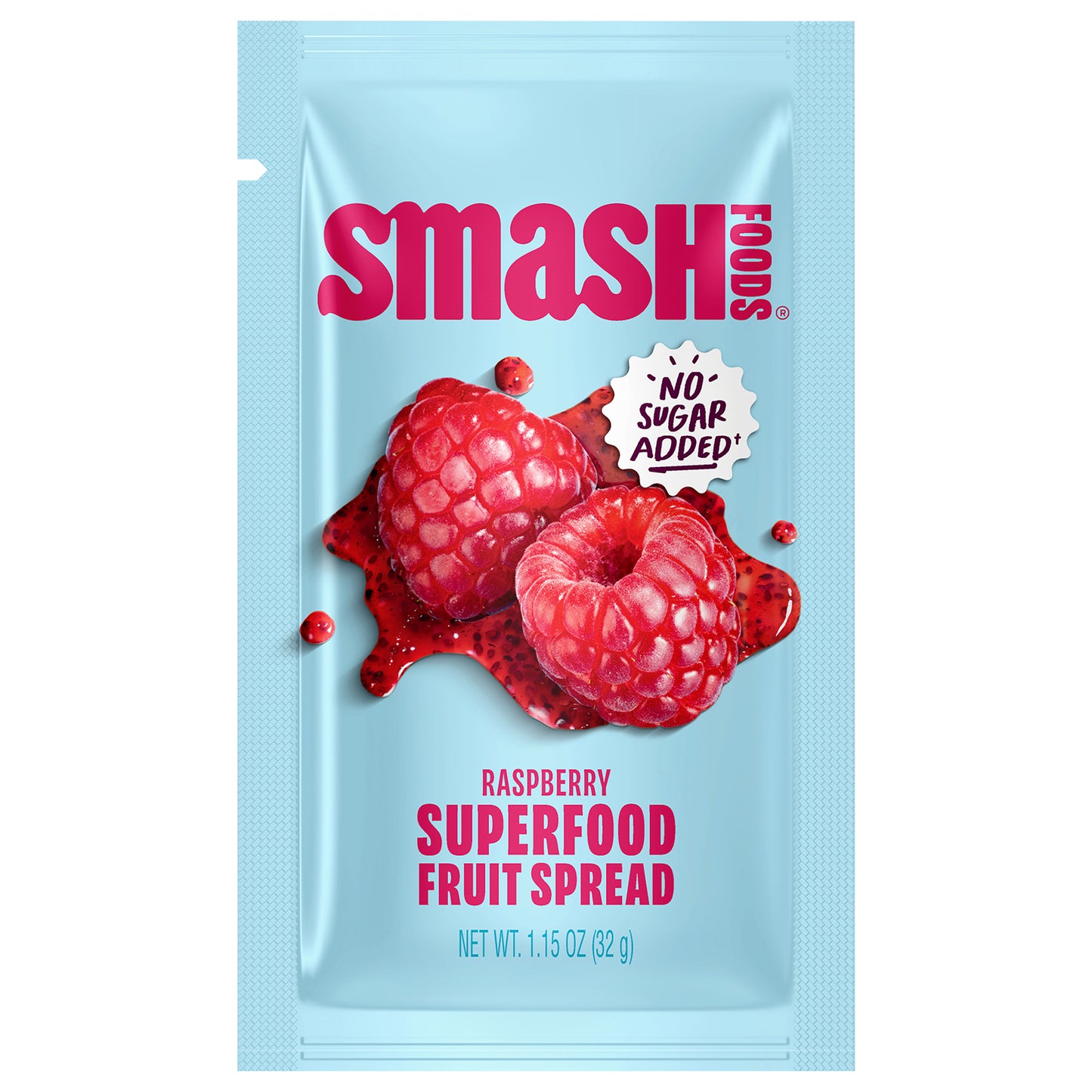 Smash Raspberry Superfood Fruit Spread Single Serve