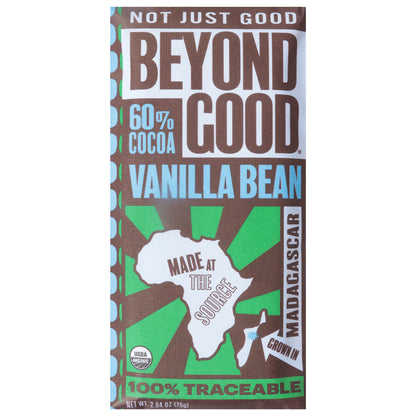 Beyond Good 60% Cocoa Vanilla Bean Chocolate 2.64 oz