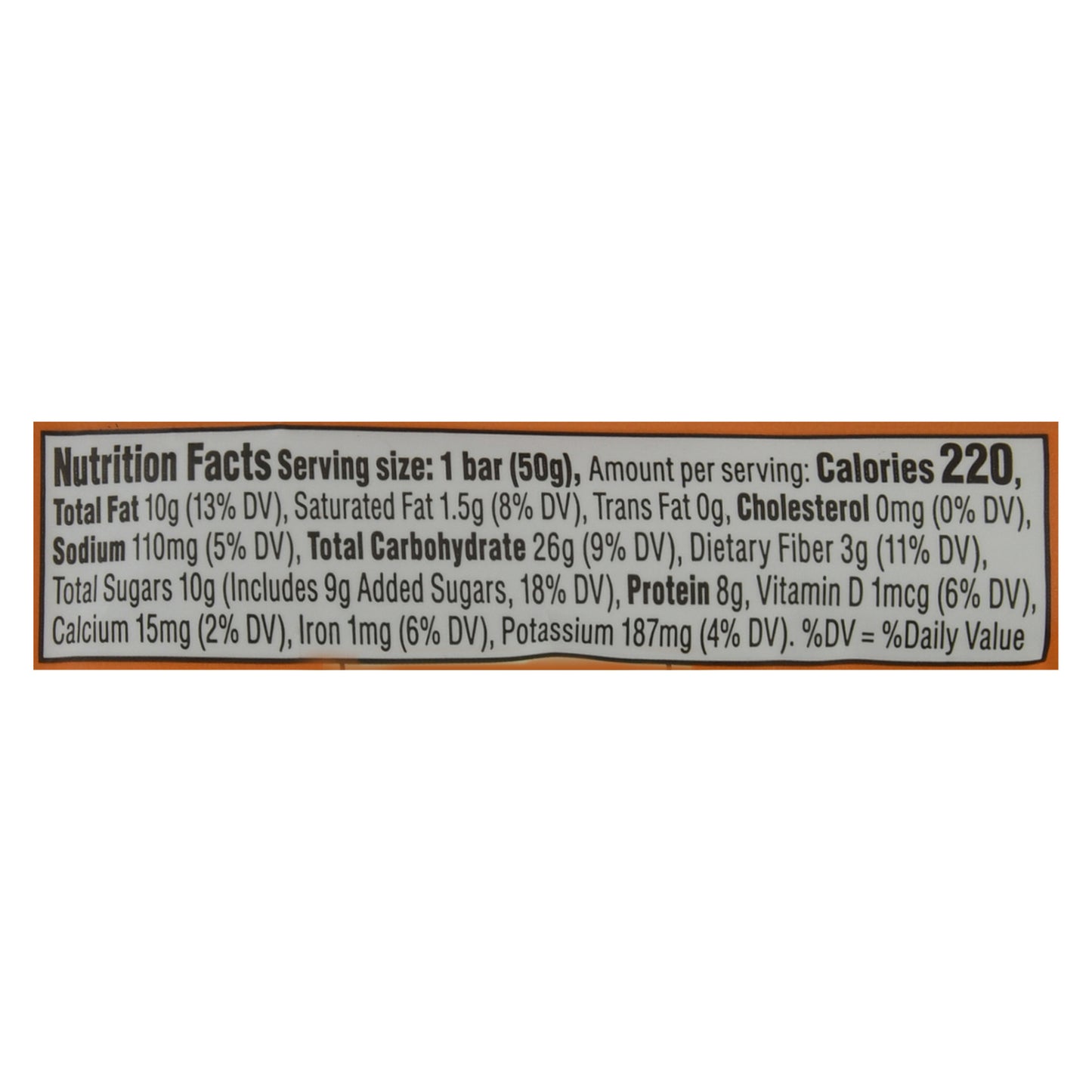 Bob's Red Mill Peanut Butter Honey & Oats Bar 1.76 oz Wrapper