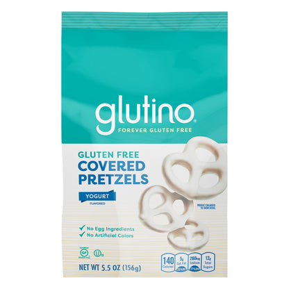 GLUTINO Yogurt Flavored Covered Pretzels, 5.5 oz