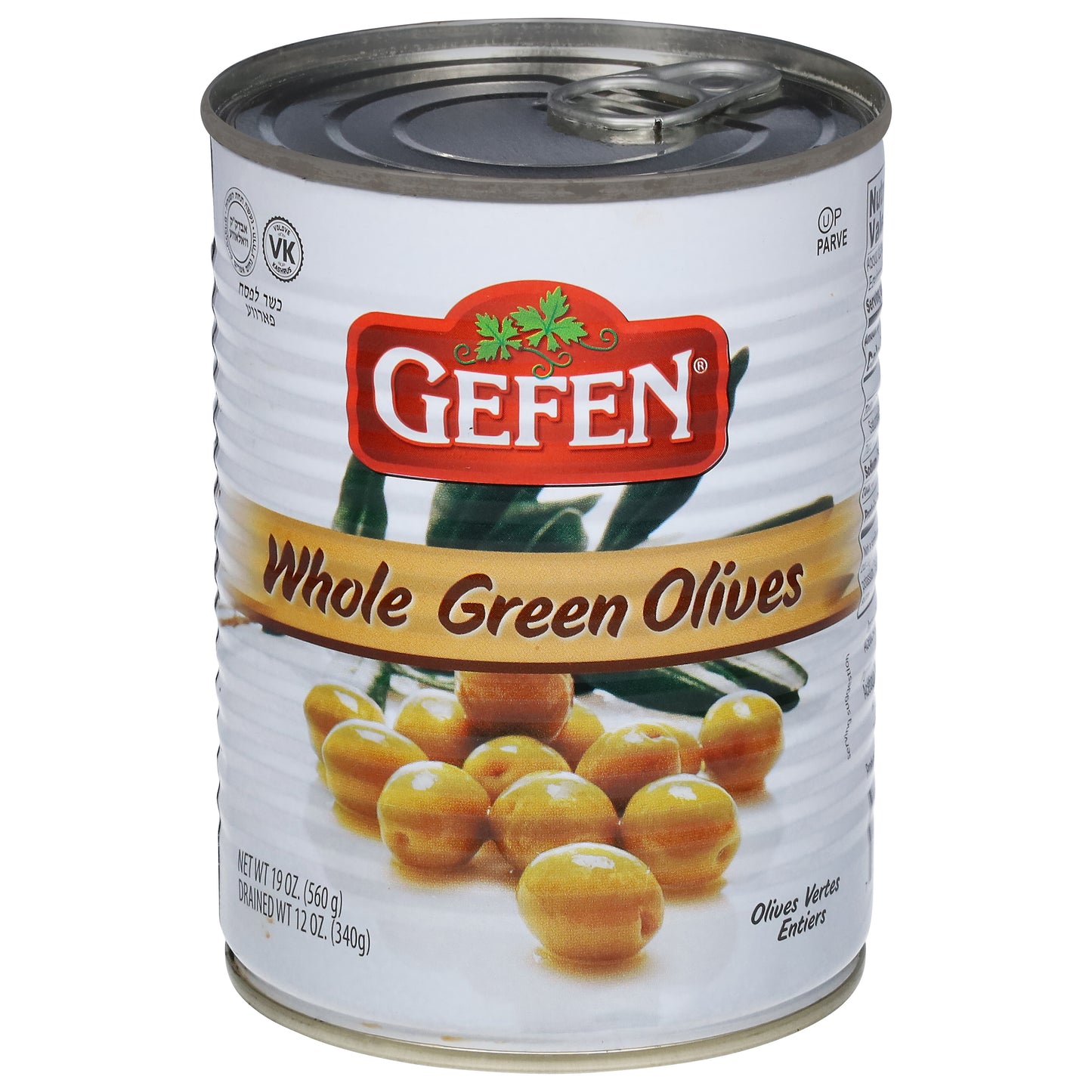 Gefen Green Whole Olives 19 oz