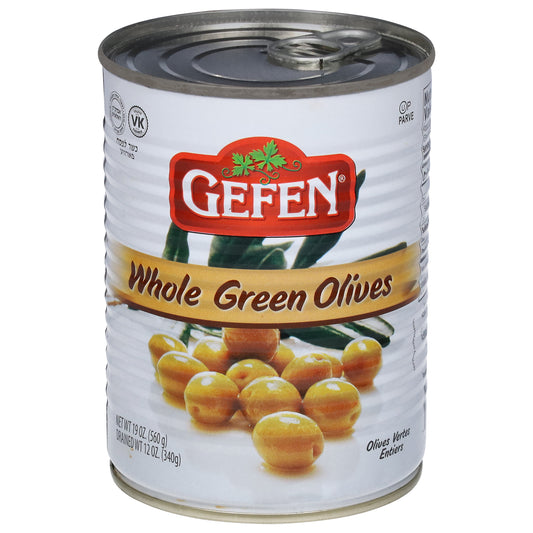 Gefen Green Whole Olives 19 oz