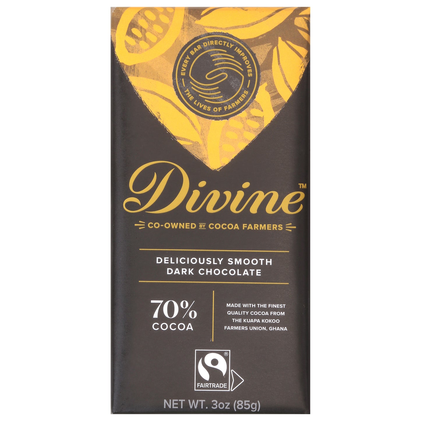 Divine Deliciously Smooth Dark Chocolate 3 oz