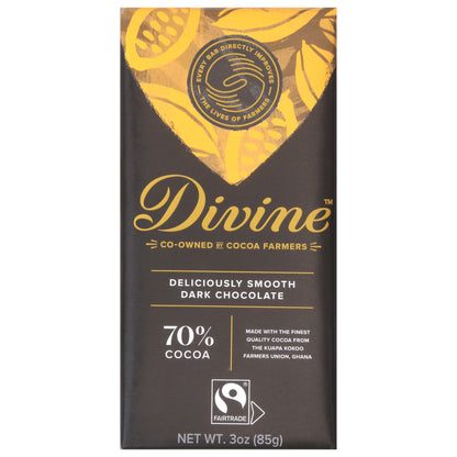 Divine Deliciously Smooth Dark Chocolate 3 oz