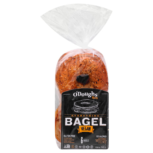 ODoughs Thins Everything Vegan Bagels 6 ea