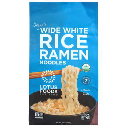 Lotus Foods Organic Wide White Rice Ramen Noodles 10 oz