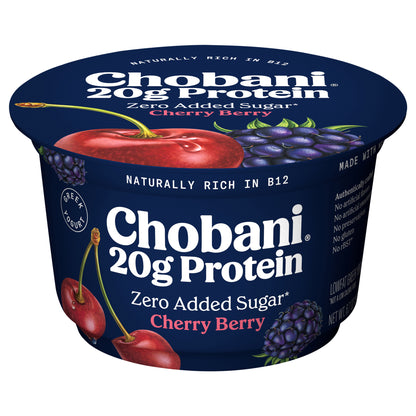 Chobani 20g Protein Cherry Berry Low Fat Greek Yogurt Cup