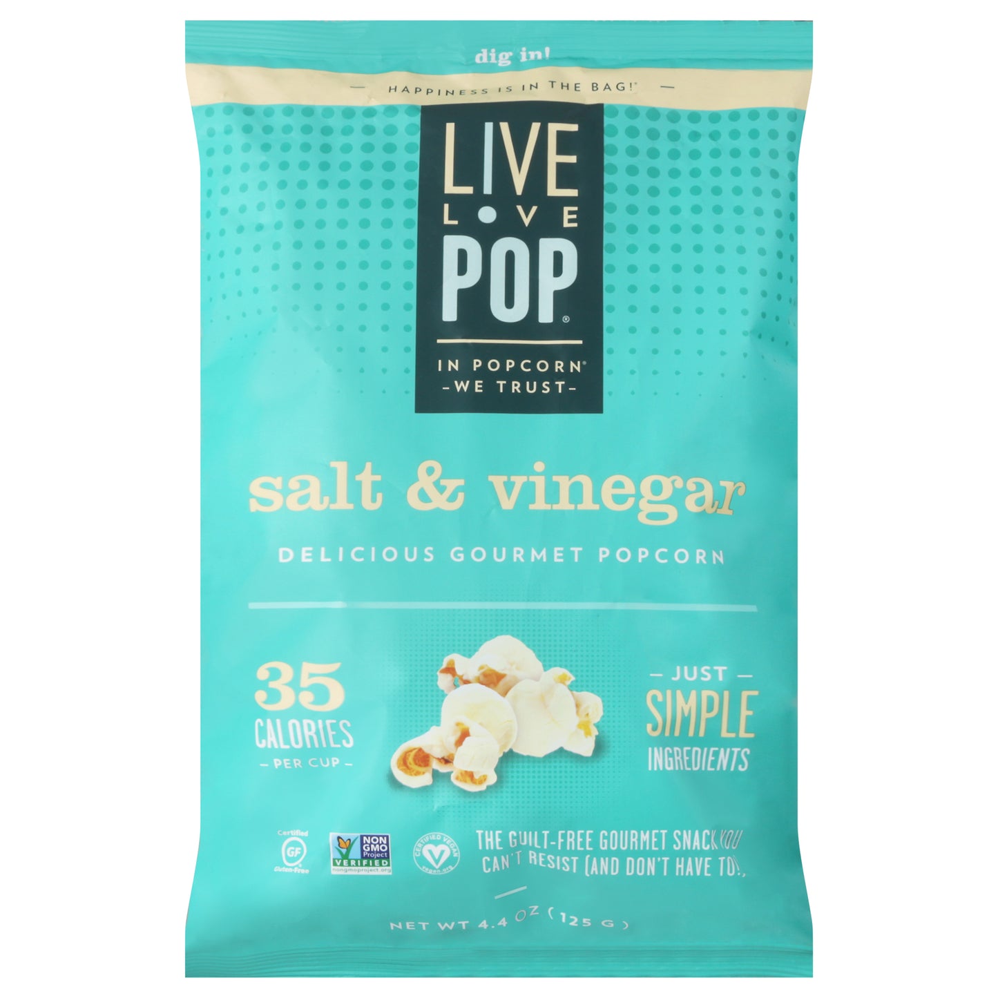 Live Love Pop Salt & Vinegar Popcorn 4.4 oz