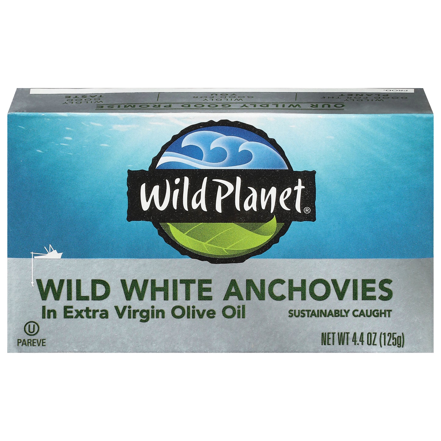 Wild Planet Wild White Anchovies in Extra Virigin Olive Oil 4.4 oz
