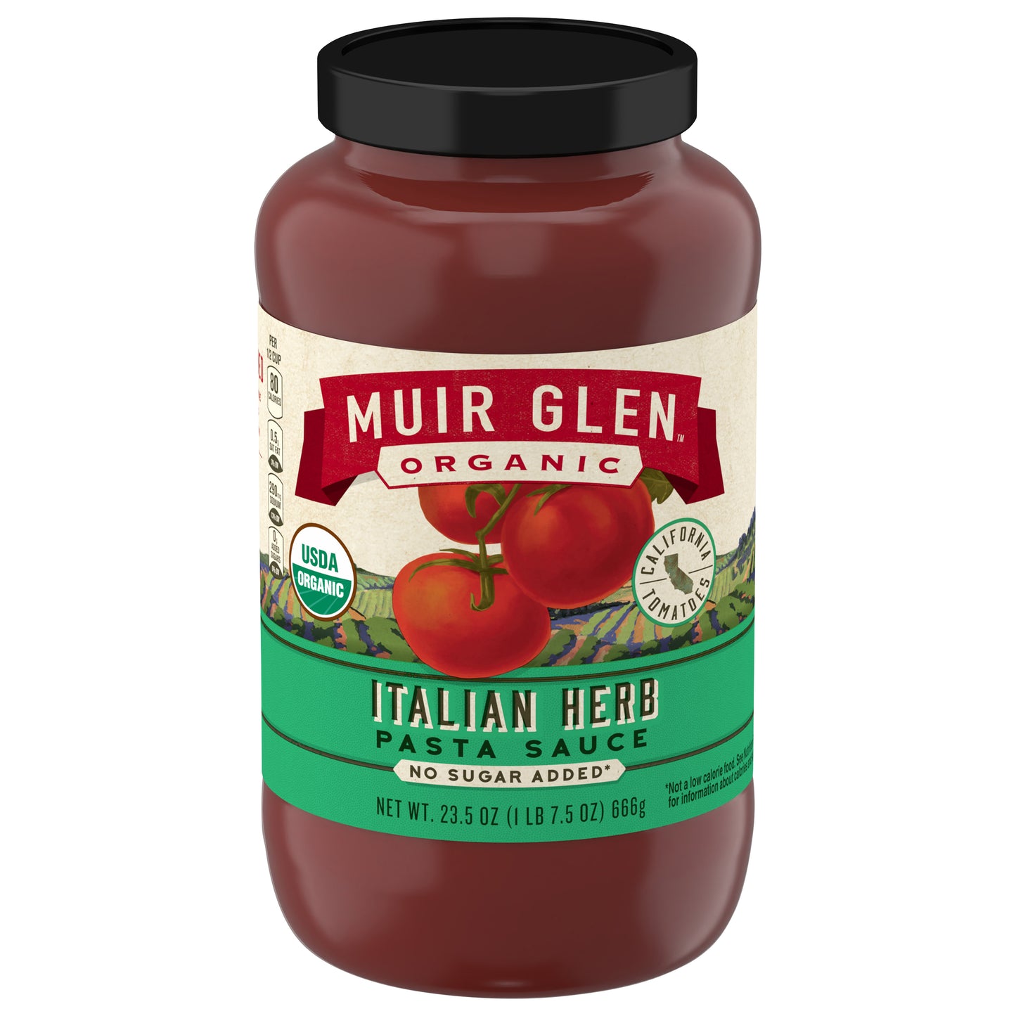 Muir Glen Organic Italian Herb Pasta Sauce, No Sugar Added, 23.5 oz.