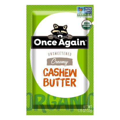 Once Again Unsweetened Creamy Organic Cashew Butter 1.15 oz