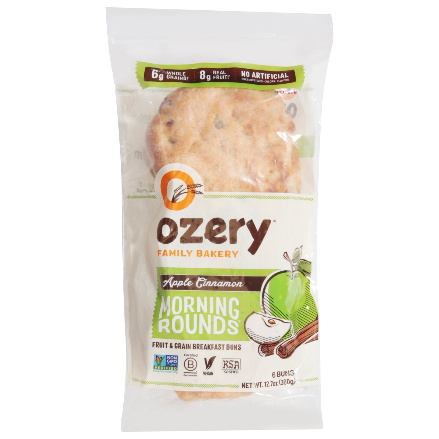 Ozery Family Bakery Morning Rounds Fruit & Grain Apple Cinnamon Breakfast Buns 6 ea