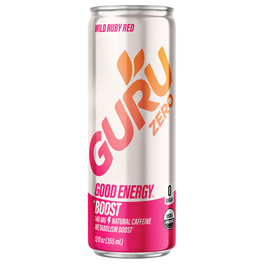 GURU ORGANIC ENERGY DRINK - ZERO Wild Ruby Red 12oz