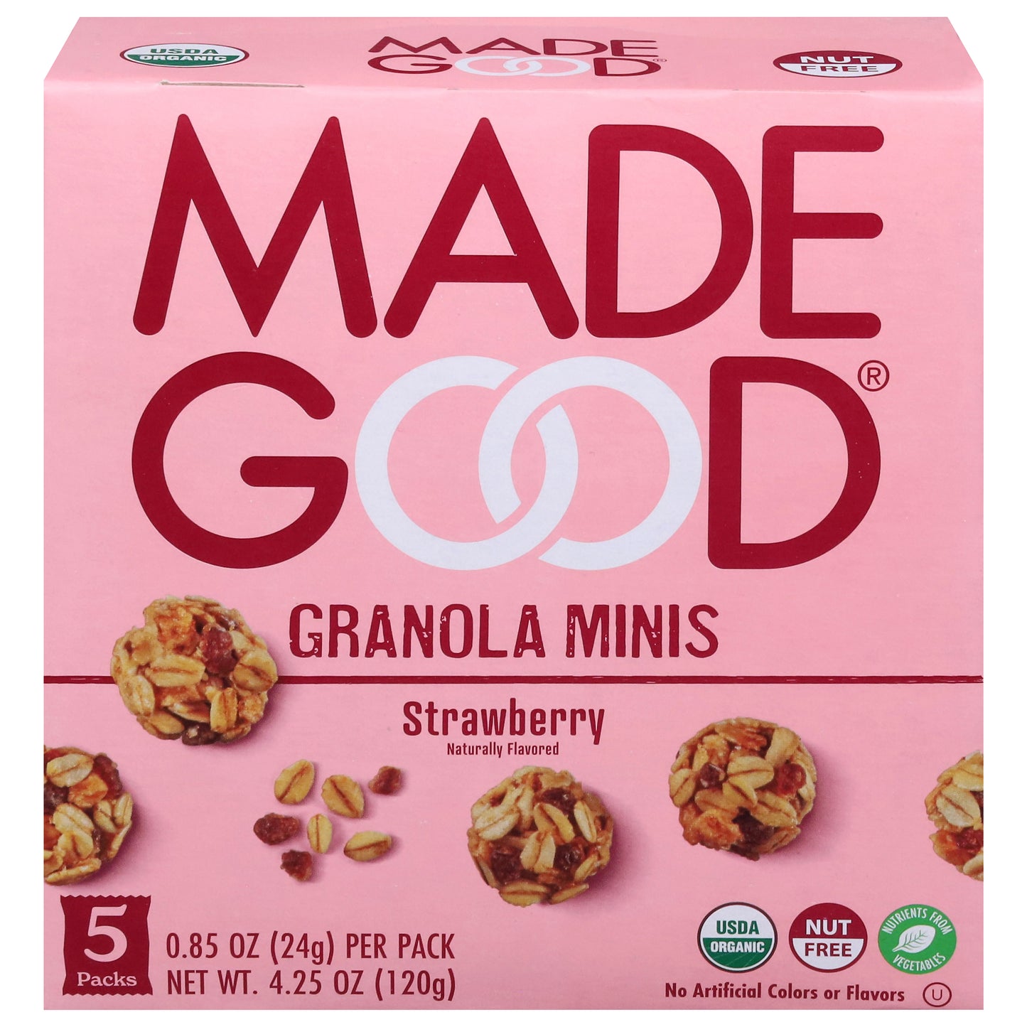 MadeGood Strawberry Granola Minis 5 - 0.85 oz Packs