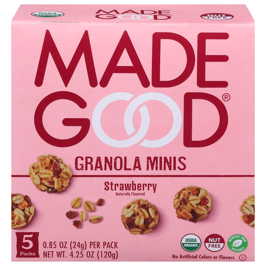 MadeGood Strawberry Granola Minis 5 - 0.85 oz Packs