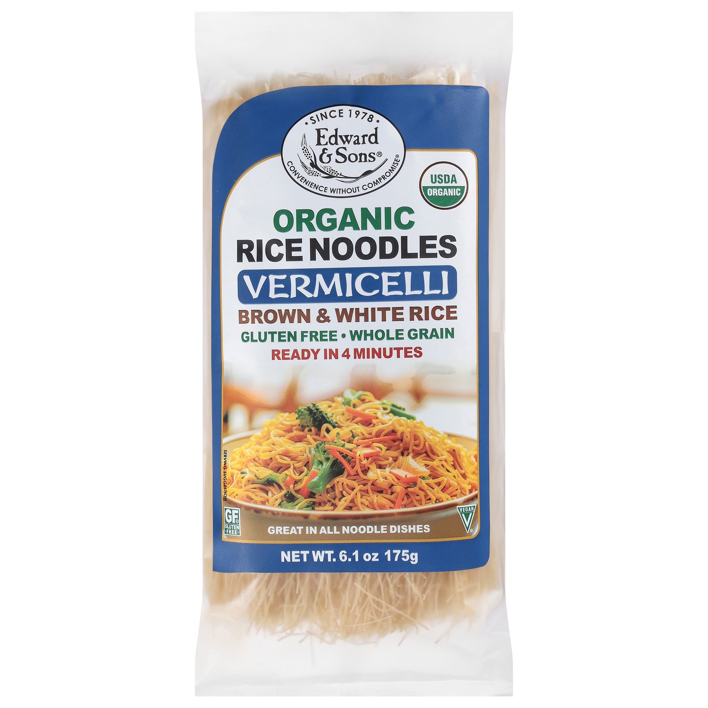 Edward & Sons Vermicelli Organic Rice Noodles 6.1 oz