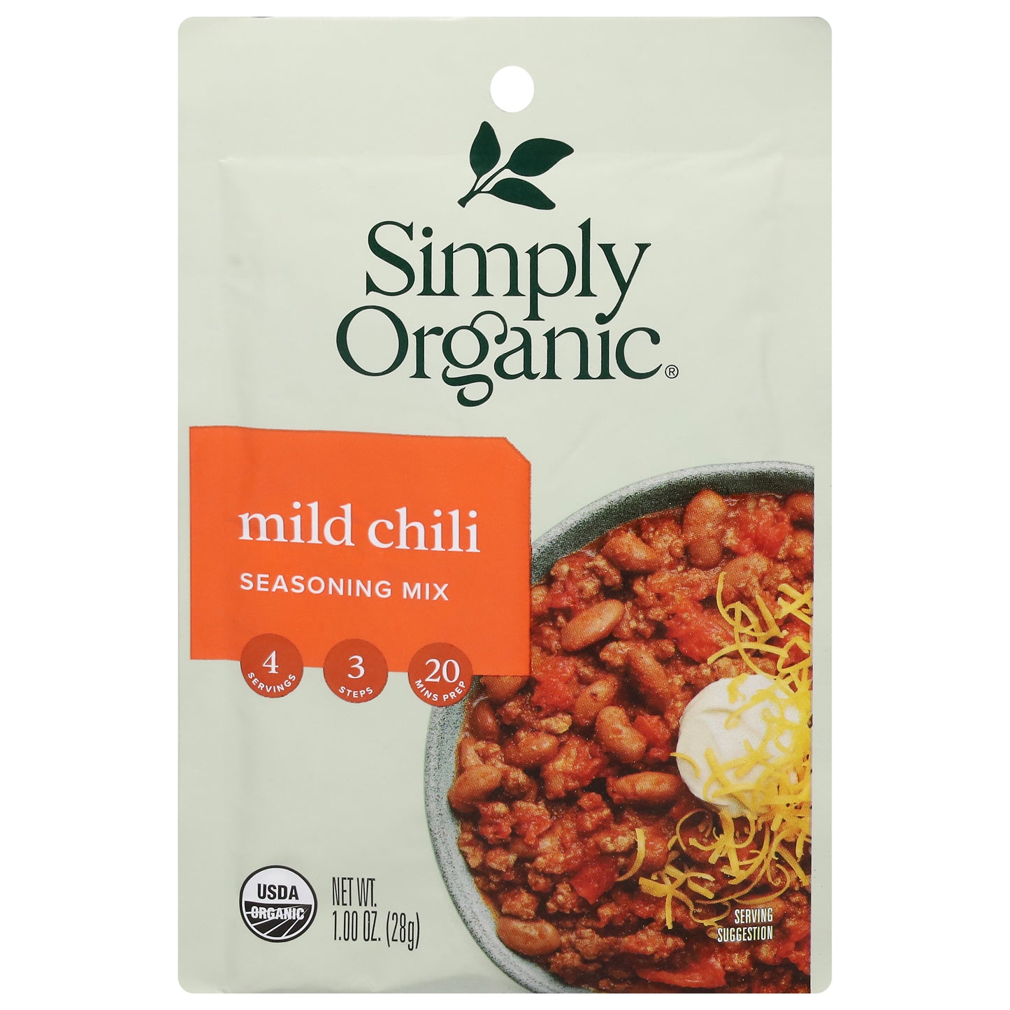 Simply Organic Mild Chili Seasoning Mix 1.00 oz