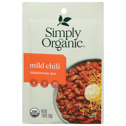 Simply Organic Mild Chili Seasoning Mix 1.00 oz