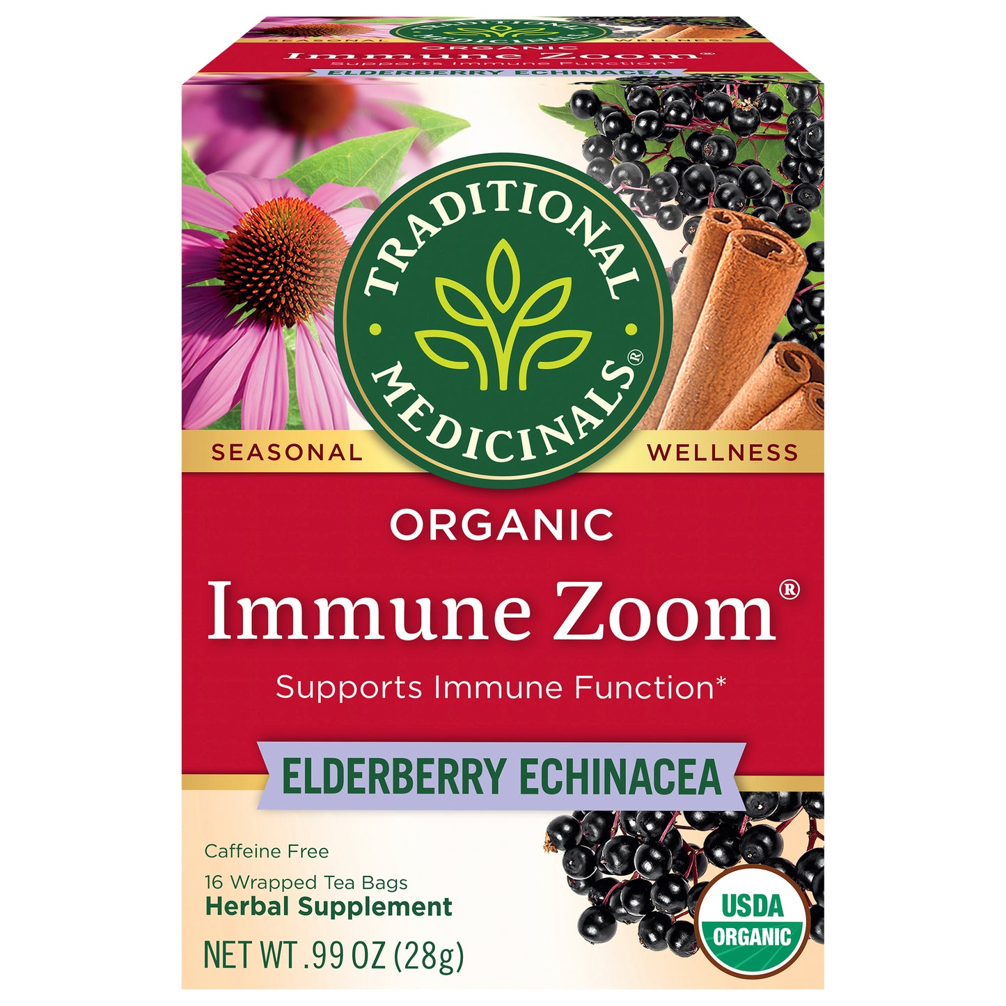 Organic Immune Zoom Elderberry Echinacea Tea