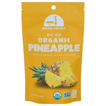 Mavuno Harvest Organic Dried Pineapple 2 oz Stand Pack
