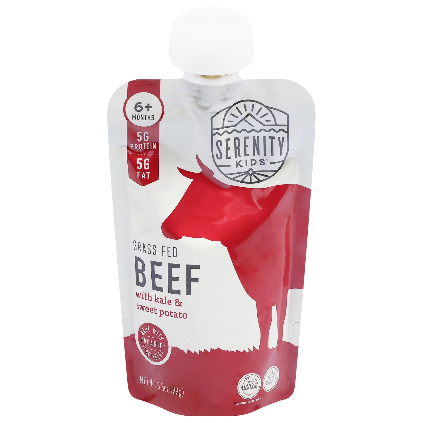 Serenity Kids 6+ Months Grass Fed Beef with Kale & Sweet Potato 3.5 oz
