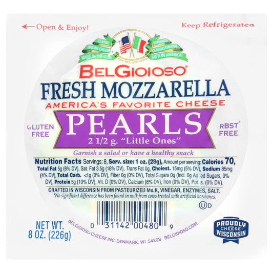 BelGioioso Pearls Fresh Mozzarella Cheese 8 oz