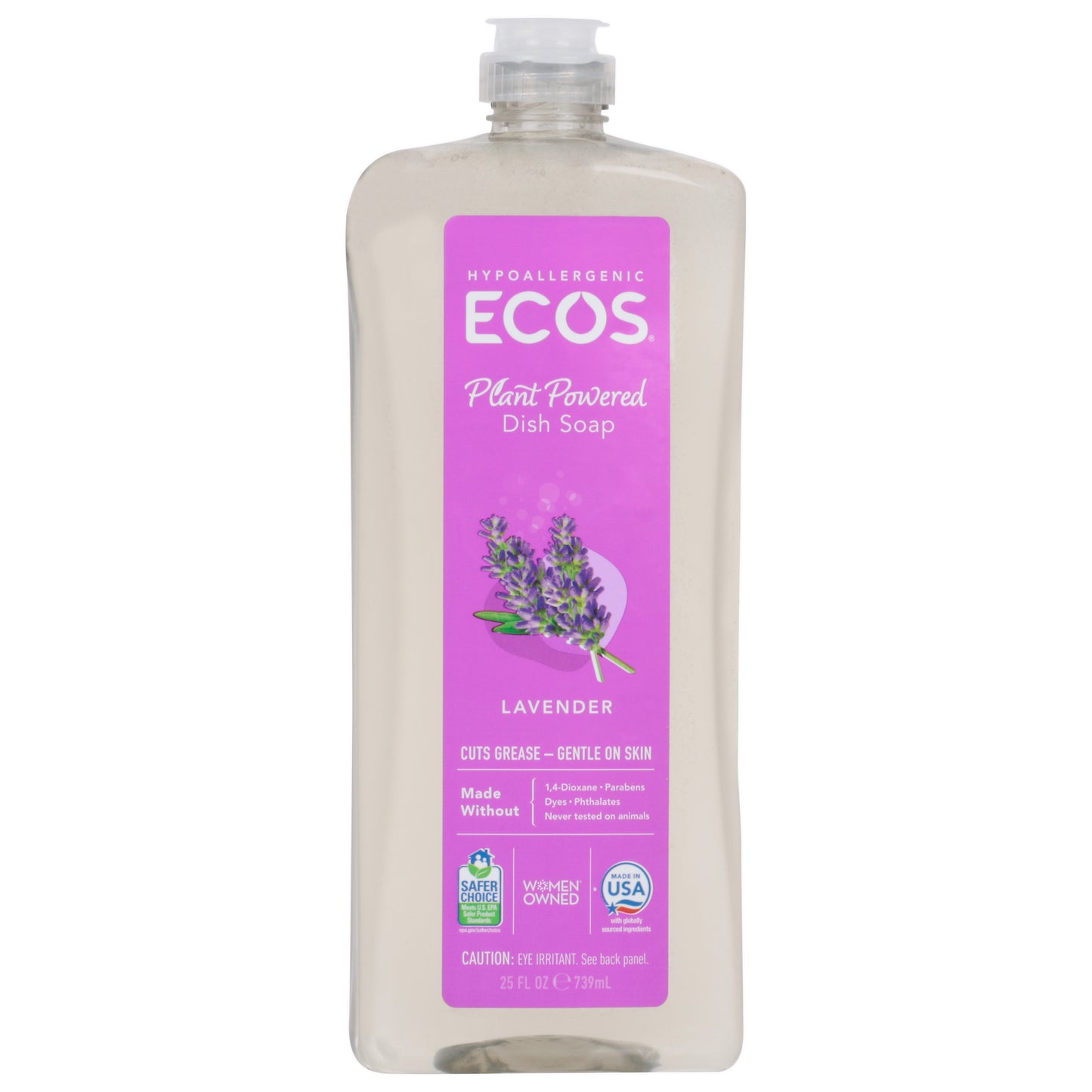 ECOS Plant Powered Hypoallergenic Lavender Dish Soap 25 fl oz