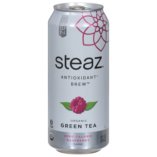 Steaz Organic Raspberry Flavored Green Tea 16 fl oz