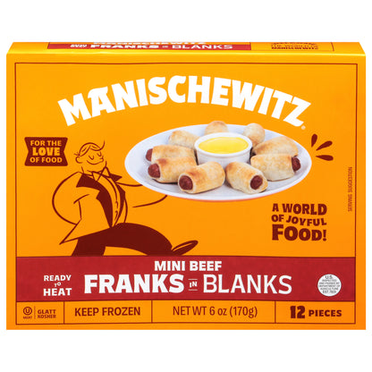 Manischewitz Beef Mini Franks in Blanks 12 Each