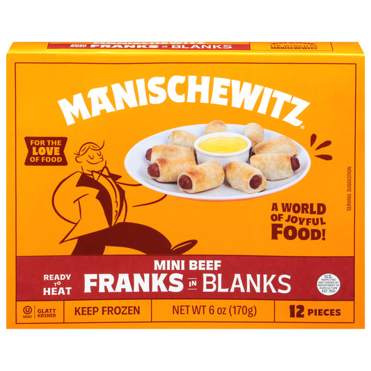 Manischewitz Beef Mini Franks in Blanks 12 Each