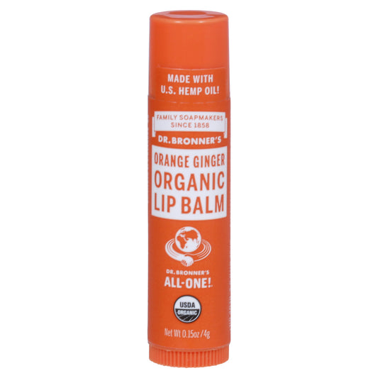 Dr. Bronner's Organic Orange Ginger Lip Balm 0.15 oz